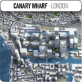 3D Canary Wharf - London model